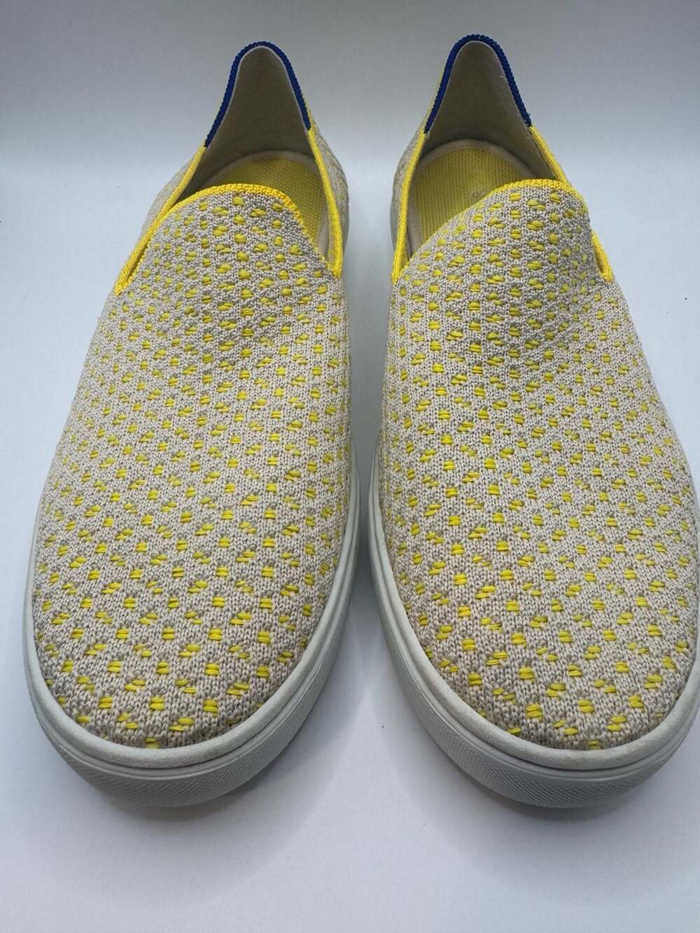 Rothy's The Sneaker Honeycomb Slip-On Shoes Lemon Yellow 9.5
